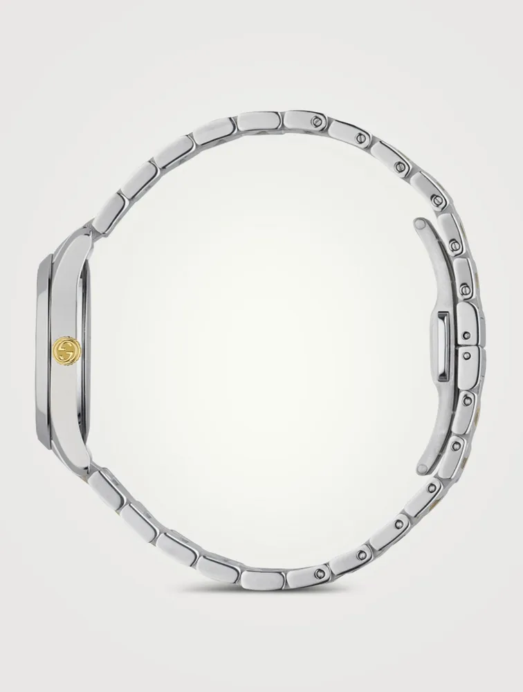 G-Timeless Stainless Steel Bracelet Watch With Diamonds