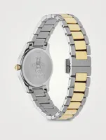 G-Timeless Stainless Steel Bracelet Watch With Diamonds