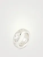 Iconica 18K White Gold Ring With Diamonds