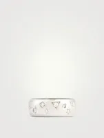 Iconica 18K White Gold Ring With Diamonds