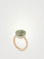 Nudo 18K Rose And White Gold Ring With Prasiolite