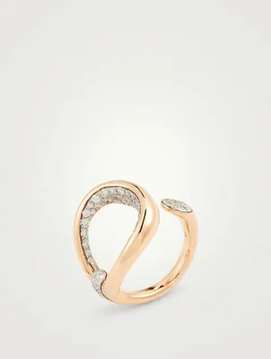 Fantina 18K Rose Gold Ring With Diamonds