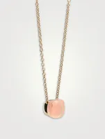 Nudo 18K Rose And White Gold Pendant Necklace With Rose Quartz