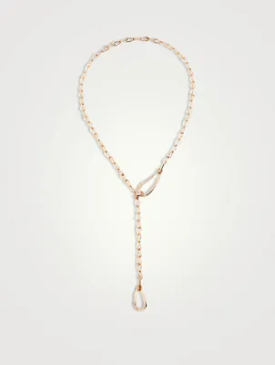 Fantina 18K Rose Gold Pendant Necklace With Moonstone And Diamonds