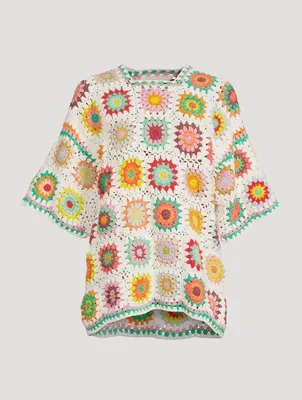 Cotton Crochet Oversized Top