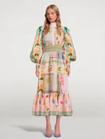 Emma Gale x Alémais Shirt Dress Patchwork Print