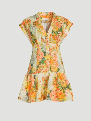 Sylvia Mini Dress In Floral Print