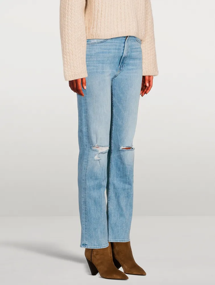 Rider High-Waisted Straight-Leg Jeans