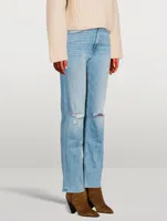 Rider High-Waisted Straight-Leg Jeans