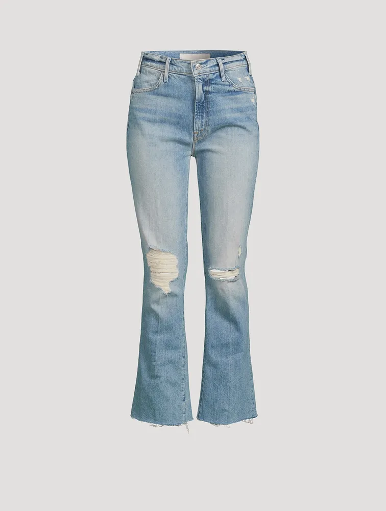 The Hustler High-Waisted Jeans With Ankle Fray