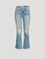 The Hustler High-Waisted Jeans With Ankle Fray