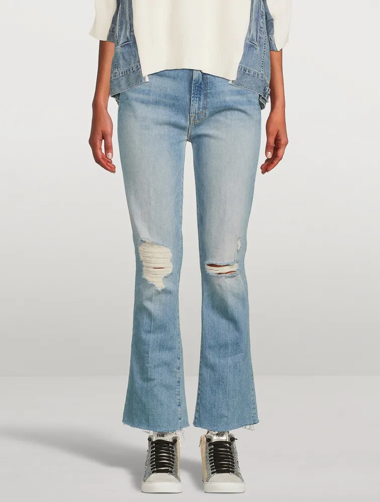 The Hustler High-Waisted Jeans With Ankle Fray