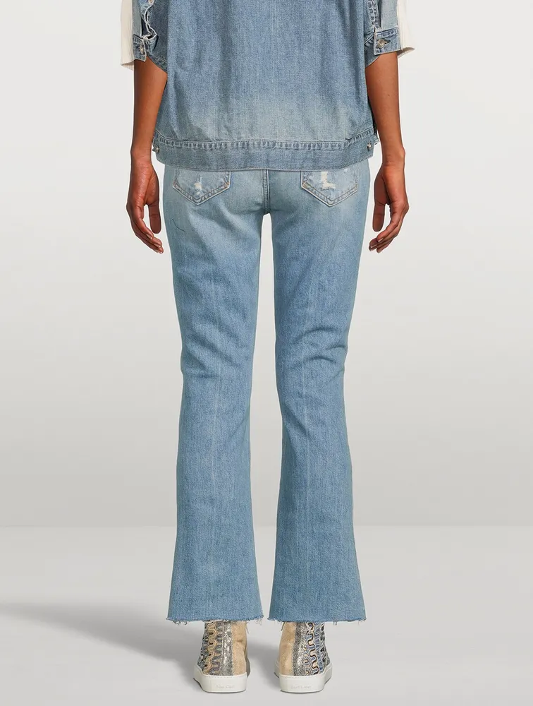 The Hustler High-Waisted Jeans With Ankle Fray