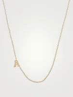 Love Letter 14K Gold A Necklace With Diamond