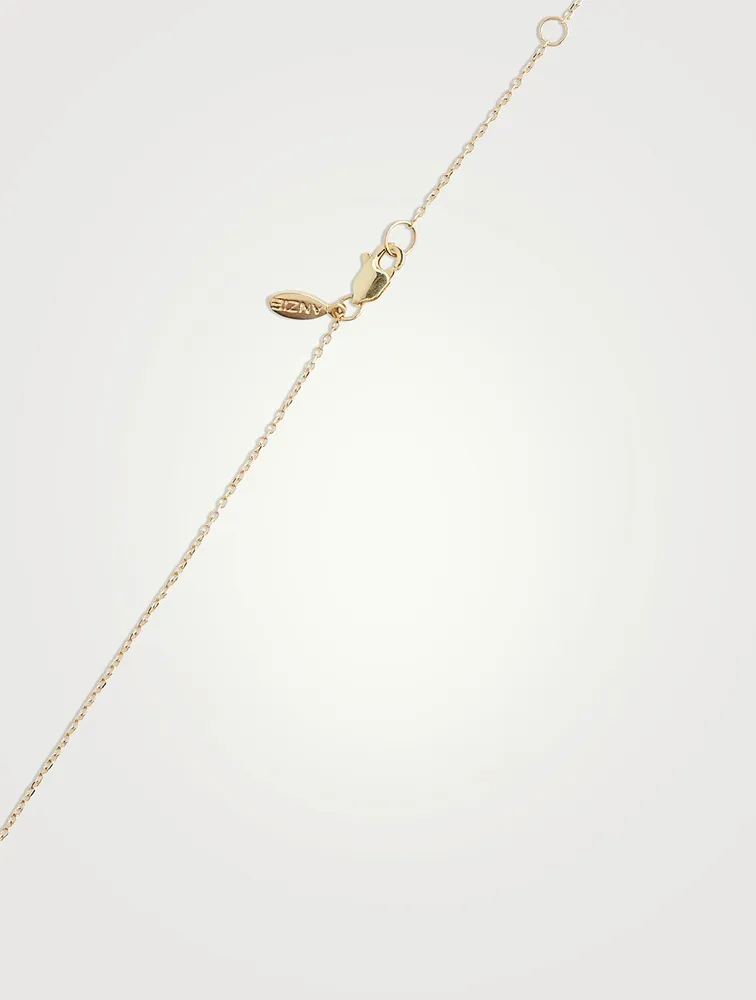 Love Letter 14K Gold A Necklace With Diamond