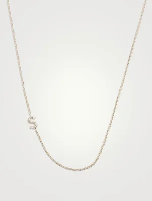 Love Letter 14K Gold S Necklace With Diamonds