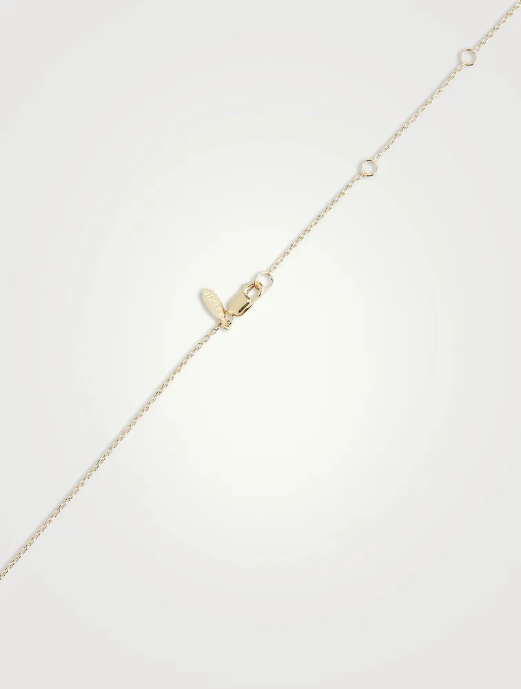 Love Letter 14K Gold S Necklace With Diamonds