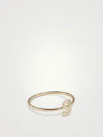 Love Letter 14K Gold Single Diamond S Ring