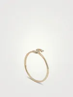 Love Letter 14K Gold Single Diamond S Ring