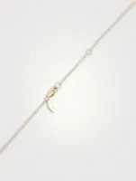 Love Letter 14K Gold Oversize Initial Necklace With Diamond