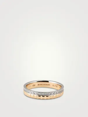 Radiant Edition Quatre Clou de Paris Gold Wedding Band With Diamonds