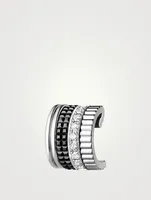 Black Edition Quatre Single Clip Earring With Diamonds