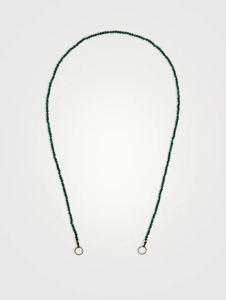 16-Inch Itty Bitty Strand With Gold Loops And Malachite