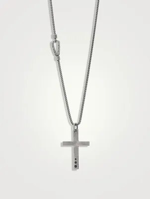 The Cross Latin Pendant Necklace With Circle Crescendo Enamel