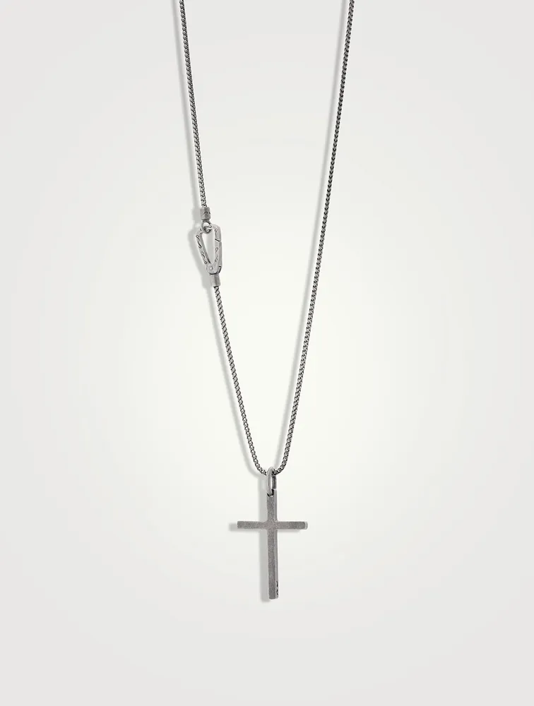 The Cross Minimal Latin Pendant Necklace