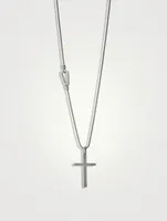 The Cross Minimal Latin Pendant Necklace