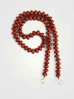 18-Inch Jasper Rondel Strand With Gold Loops