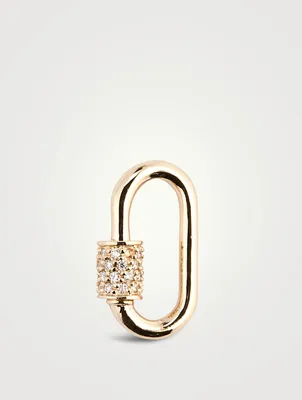 14K Gold Stoned Baby Lock With Diamonds