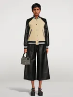 Shearling And Leather Bomber Jacket