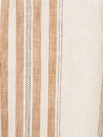 Cannes Linen Caftan Striped Print