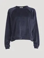 Mari Velour Pullover Sweatshirt