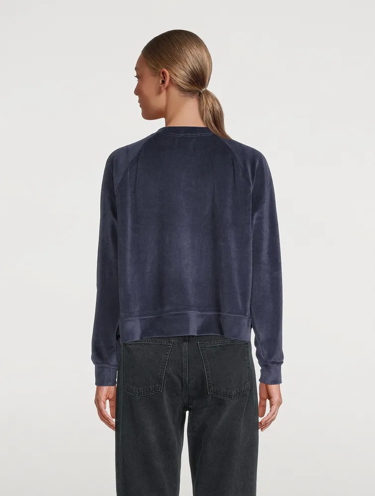 Mari Velour Pullover Sweatshirt