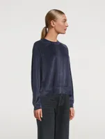Mari Velour Pullover Sweatshirt