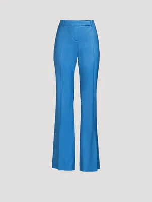 Flared Wool Trousers