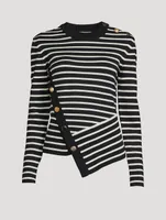 Asymmetric Striped Sweater