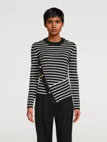 Asymmetric Striped Sweater