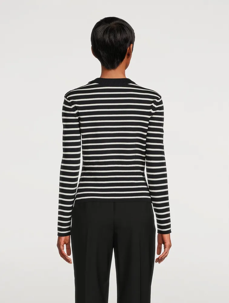 Asymmetric Striped Sweater