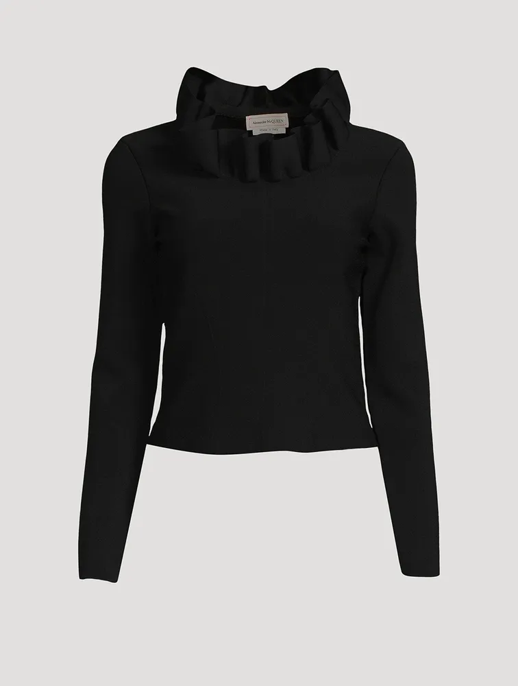 Ruffle Long-Sleeve Top