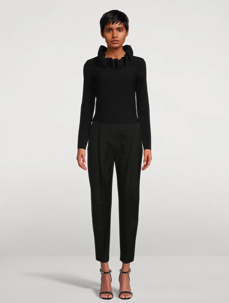 Ruffle Long-Sleeve Top