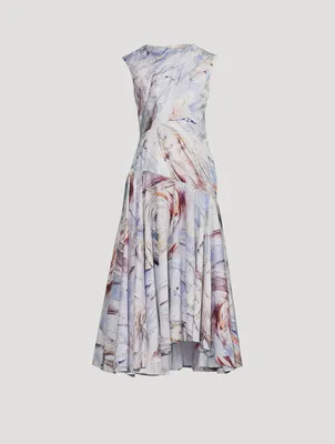 Cotton Midi Dress William Blake Dante Print