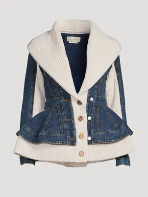 Hybrid Knit Denim Jacket