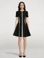 Spine Jacquard Midi Dress