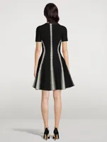 Spine Jacquard Midi Dress