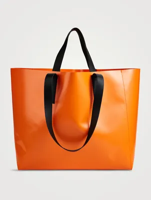 Oversized Tote Bag With Leather Straps