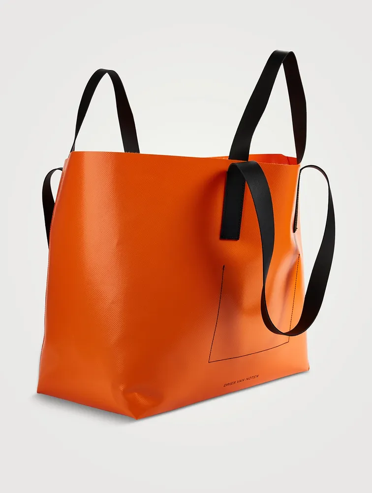 Oversized Tote Bag With Leather Straps