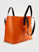Oversized Tote Bag With Leather Straps